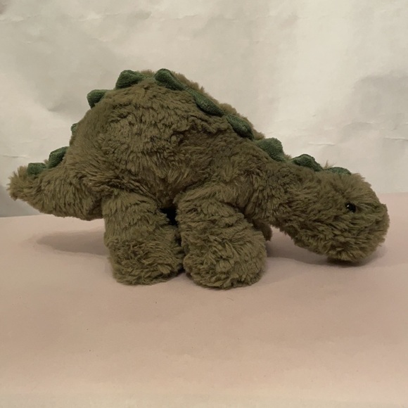 Manhattan Toy Company Jurassic Stegosaurus Olive Green Dinosaur Plush Stuffed - Picture 1 of 11